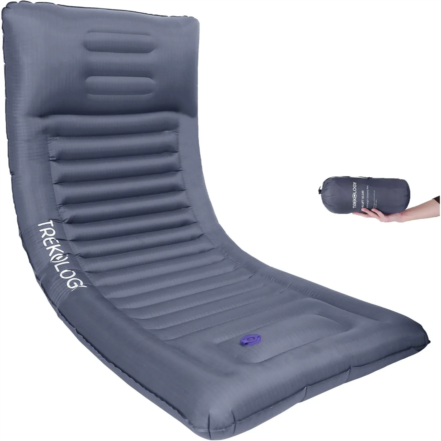 Sleeping Pad for Camping, 4.9" Thick Inflatable Mat with Built-in Pump, Ultralight & Compact for Backpacking
Sleeping Pad for Camping, 4.9" Thick Inflatable Mat with Built-in Pump, Ultralight & Compact for Backpacking