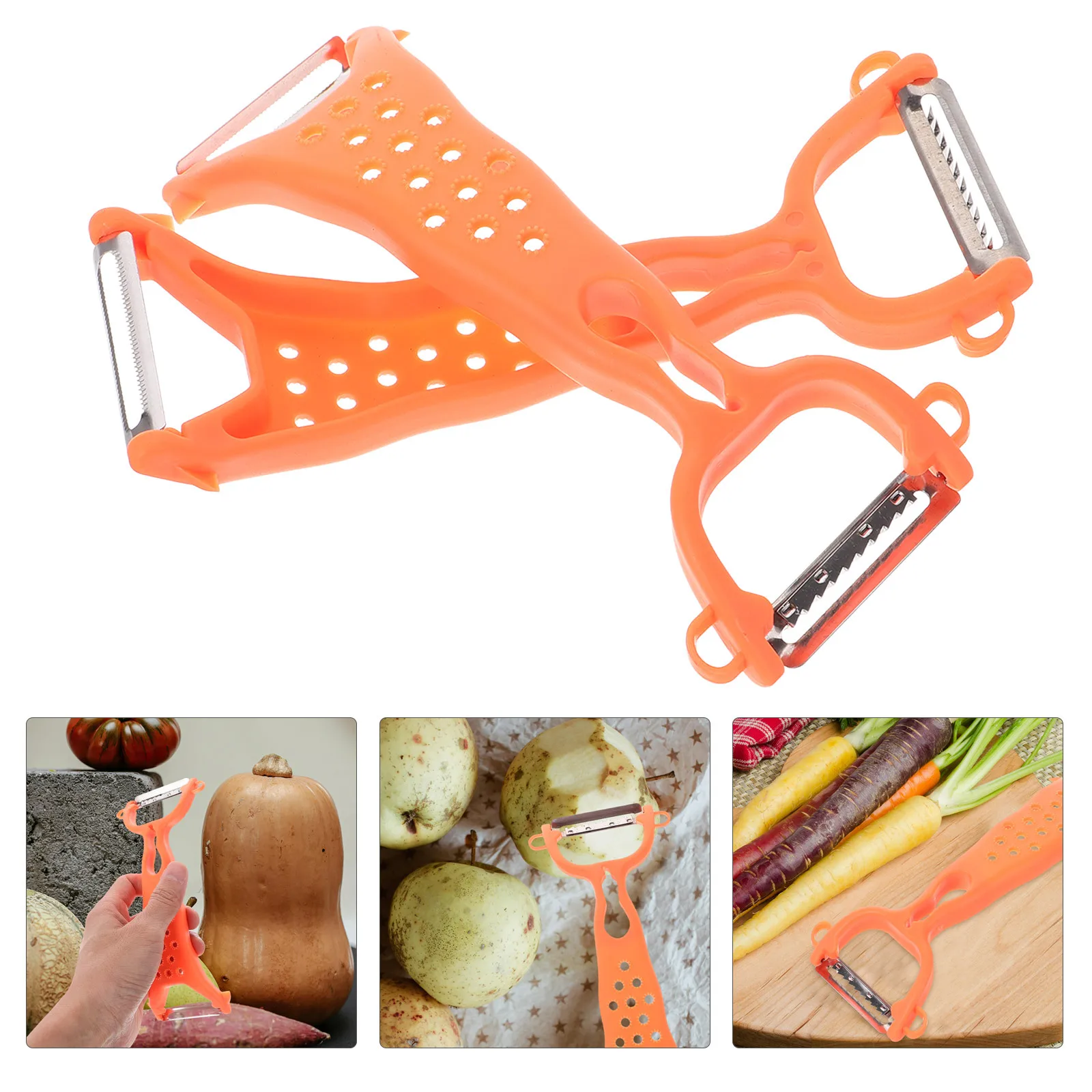 2pcs Vegetable Peeler Stainless Steel Kitchen Tool For Potatoes Carrots Apples Cucumbers Fruit Paring Device Multifunctional
2pcs Vegetable Peeler Stainless Steel Kitchen Tool For Potatoes Carrots Apples Cucumbers Fruit Paring Device Multifunctional