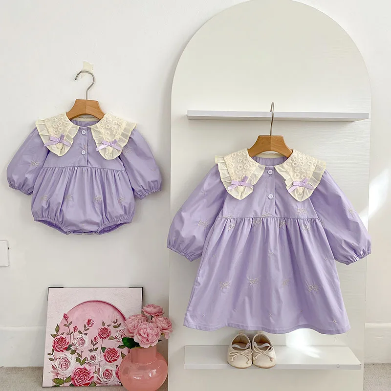 2025Spring New Girls' Dress Embroidered Baby Clothes Long Sleeve Baby Girl Romper Children's Dress Sister Outfit
2025Spring New Girls' Dress Embroidered Baby Clothes Long Sleeve Baby Girl Romper Children's Dress Sister Outfit