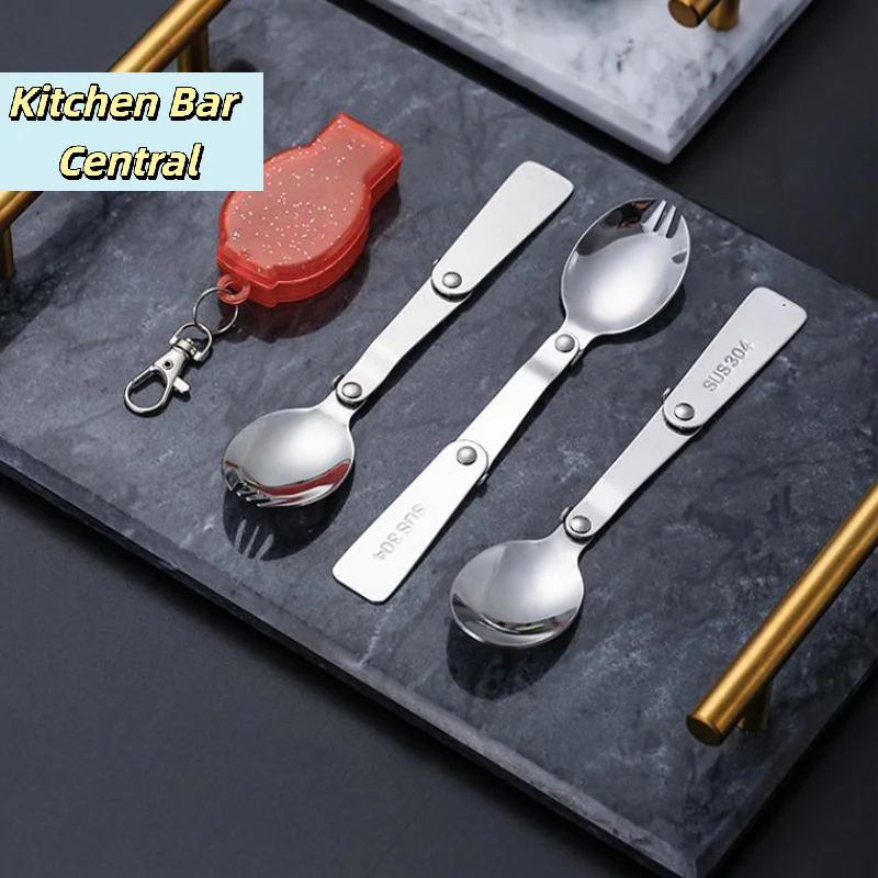 【Stainless Steel Folding Spoon Outdoor Portable Travel 3-Fold Spoon Fork Folding Spoon Tableware Kitchen Gadgets】
【Stainless Steel Folding Spoon Outdoor Portable Travel 3-Fold Spoon Fork Folding Spoon Tableware Kitchen Gadgets】