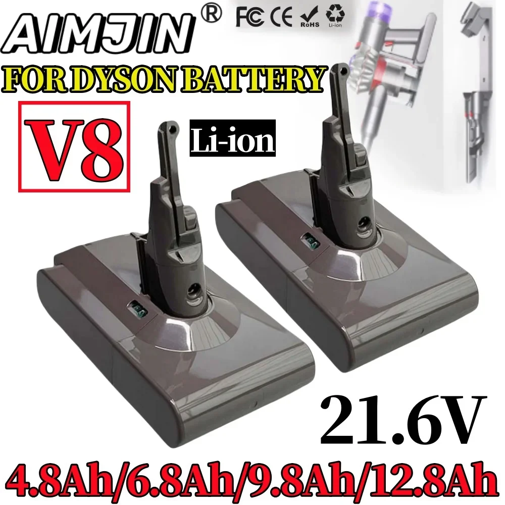 12800mAh-4800mAh 21.6V For Dyson V8 Battery Absolute V8 Animal Li-ion SV10 Handheld Vacuum Cleaner series Rechargeable
12800mAh-4800mAh 21.6V For Dyson V8 Battery Absolute V8 Animal Li-ion SV10 Handheld Vacuum Cleaner series Rechargeable