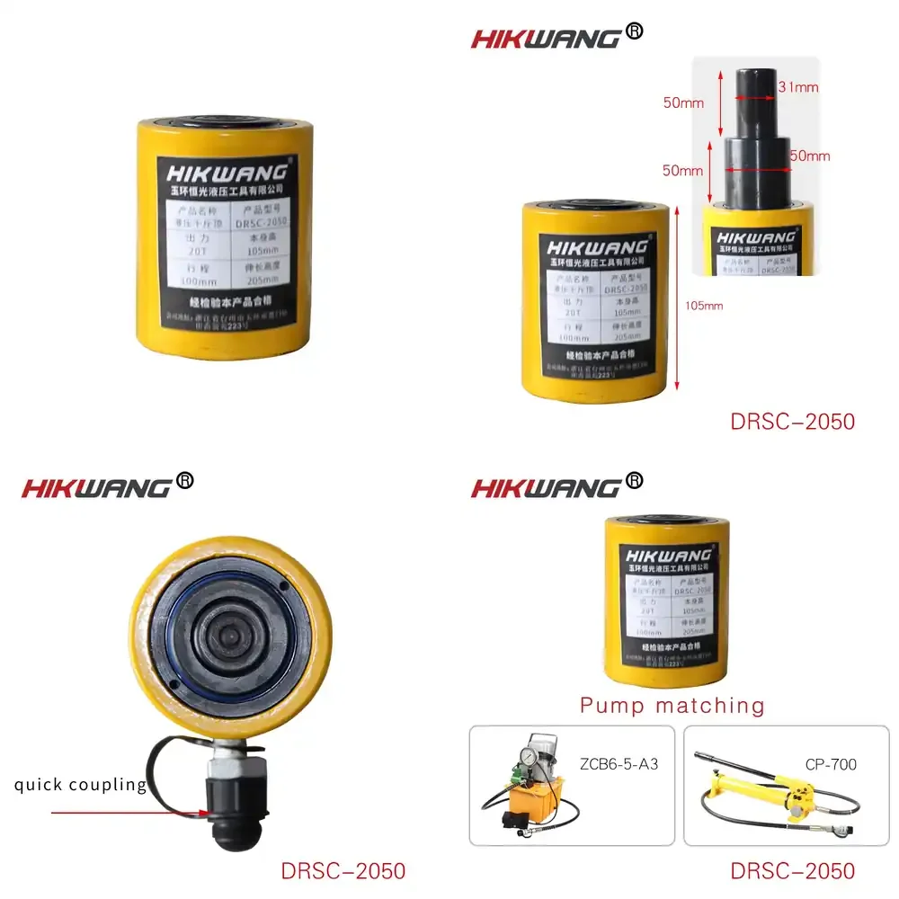 DRSC-2050 20ton Telescopic Hydraulic Cylinder Single Acting Multi-stage Long Stroke Jack Rams
DRSC-2050 20ton Telescopic Hydraulic Cylinder Single Acting Multi-stage Long Stroke Jack Rams