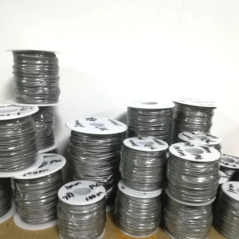 50M 0.5mm-3mm PVC Coated Flexible Steel Stranded Wire Rope Soft Cable Transparent 304SS Clothesline
50M 0.5mm-3mm PVC Coated Flexible Steel Stranded Wire Rope Soft Cable Transparent 304SS Clothesline