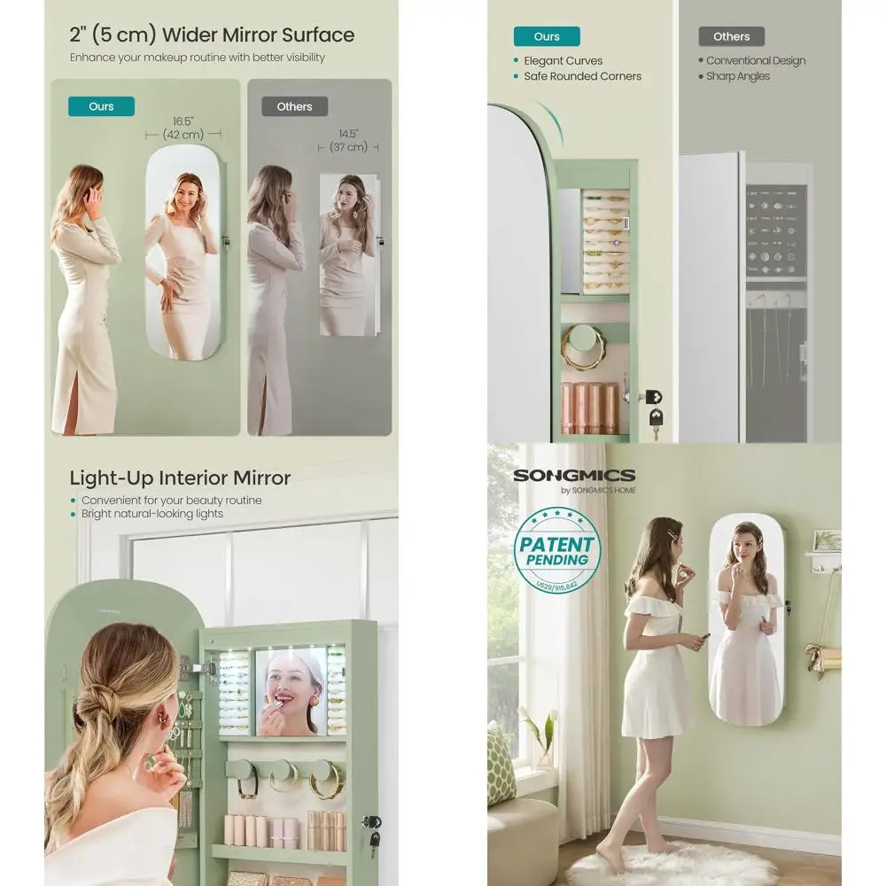 Настенный запираемый зеркальный шкаф со светодиодной подсветкой и местом для хранения, 3,9x16,5x42,5, внешняя отделка цвета лавровой зелени, внутренняя отделка кремового цвета.
Настенный запираемый зеркальный шкаф со светодиодной подсветкой и местом для хранения, 3,9x16,5x42,5, внешняя отделка цвета лавровой зелени, внутренняя отделка кремового цвета.