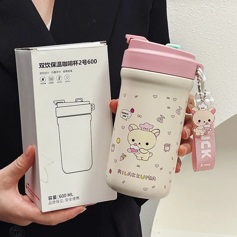 Rilakkumas Water Cup Double Drinking Straw Insulated Cup Anime Cartoon Cute Student Large Capacity Coffee Cup Girl's Gifts Toys
Rilakkumas Water Cup Double Drinking Straw Insulated Cup Anime Cartoon Cute Student Large Capacity Coffee Cup Girl's Gifts Toys