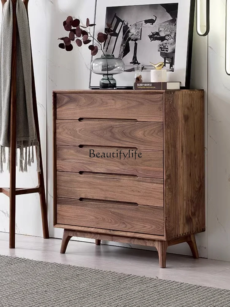 Nordic all solid wood black walnut storage bucket kitchen bedroom storage cabinet
Nordic all solid wood black walnut storage bucket kitchen bedroom storage cabinet