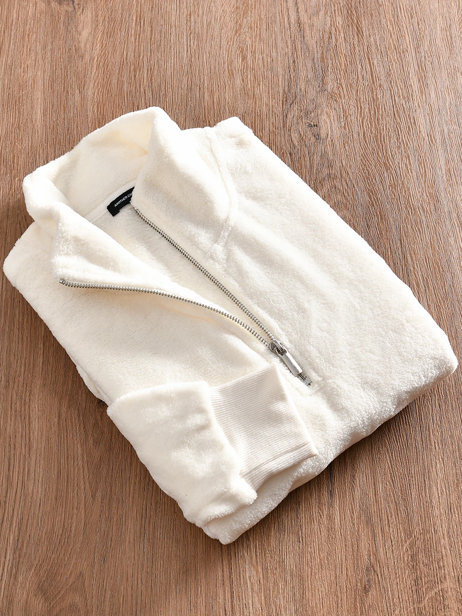 Original Single Thin Coral Fleece Loose Slim Fit Half Zip Hoodie Stand Collar Sweatshirt Plush Top Women Autumn 2024 Long Sleeve
Original Single Thin Coral Fleece Loose Slim Fit Half Zip Hoodie Stand Collar Sweatshirt Plush Top Women Autumn 2024 Long Sleeve