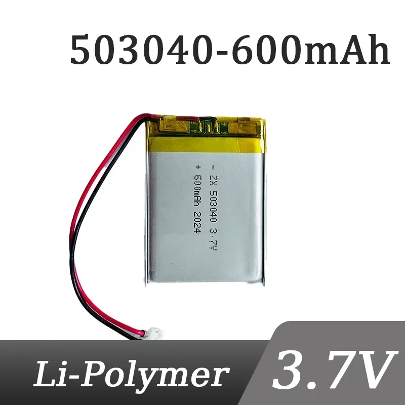 3.7V 600mAh 40x30x5mm 503040 Lithium Li-ion Polymer Battery for Headset Speaker Camera E-book Music Player Driving Recorder GPS
3.7V 600mAh 40x30x5mm 503040 Lithium Li-ion Polymer Battery for Headset Speaker Camera E-book Music Player Driving Recorder GPS