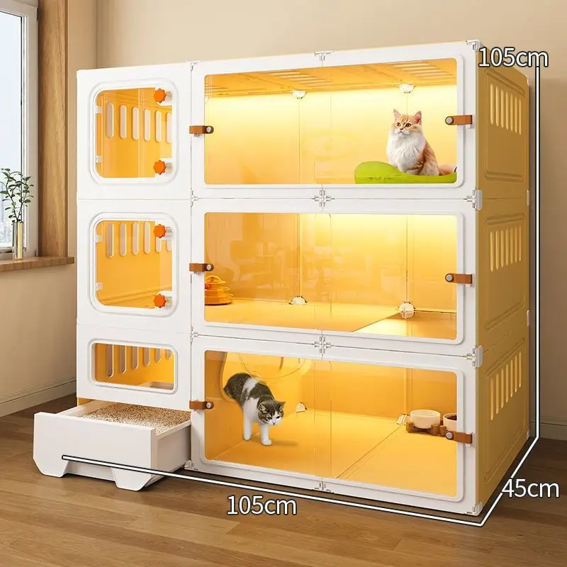 The cat cage does not occupy an area with a toilet. Integrated cat villa household indoor small apartment
The cat cage does not occupy an area with a toilet. Integrated cat villa household indoor small apartment