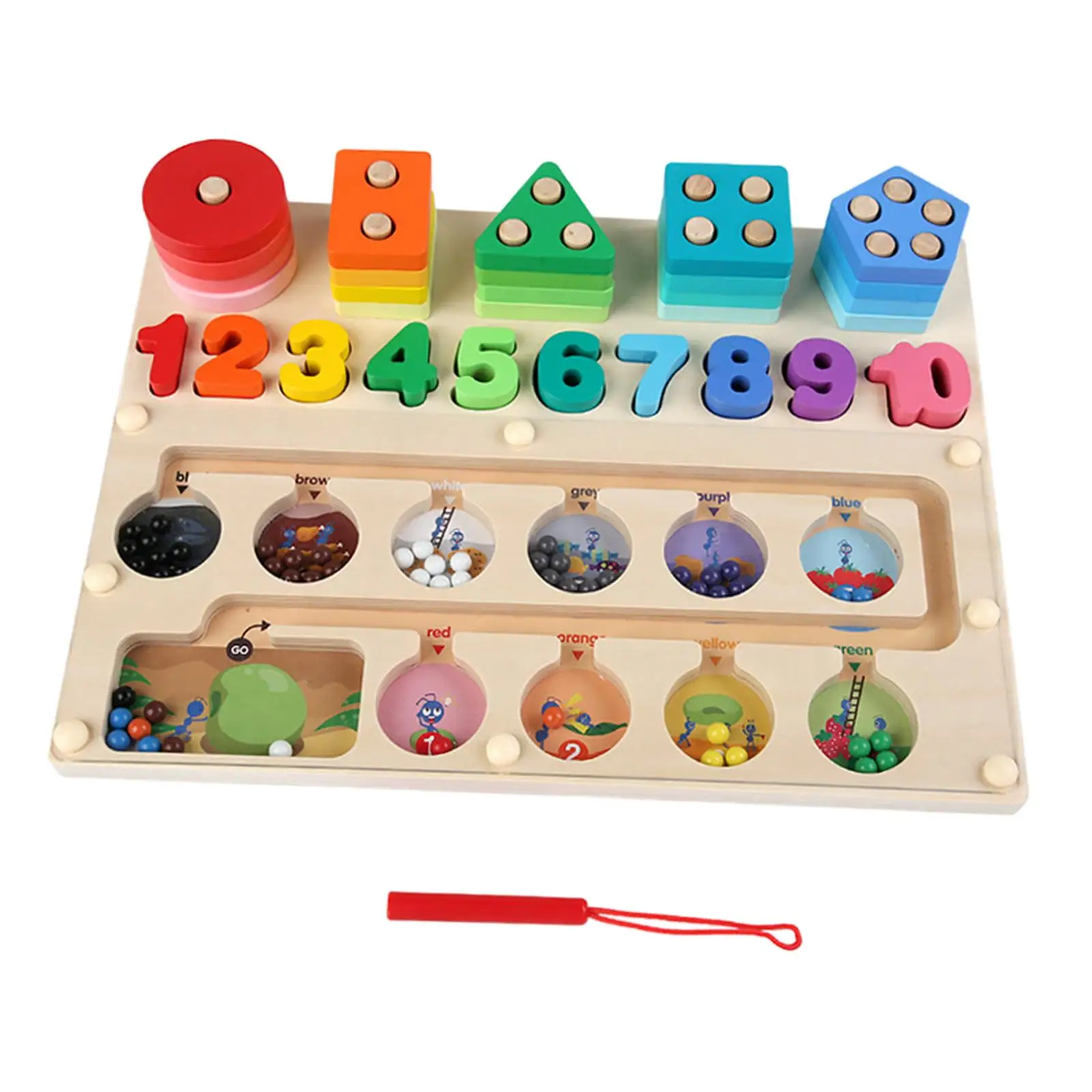 Wooden Magnetic Puzzles Board Number Counting Color Sorting for Birthday Gifts
Wooden Magnetic Puzzles Board Number Counting Color Sorting for Birthday Gifts