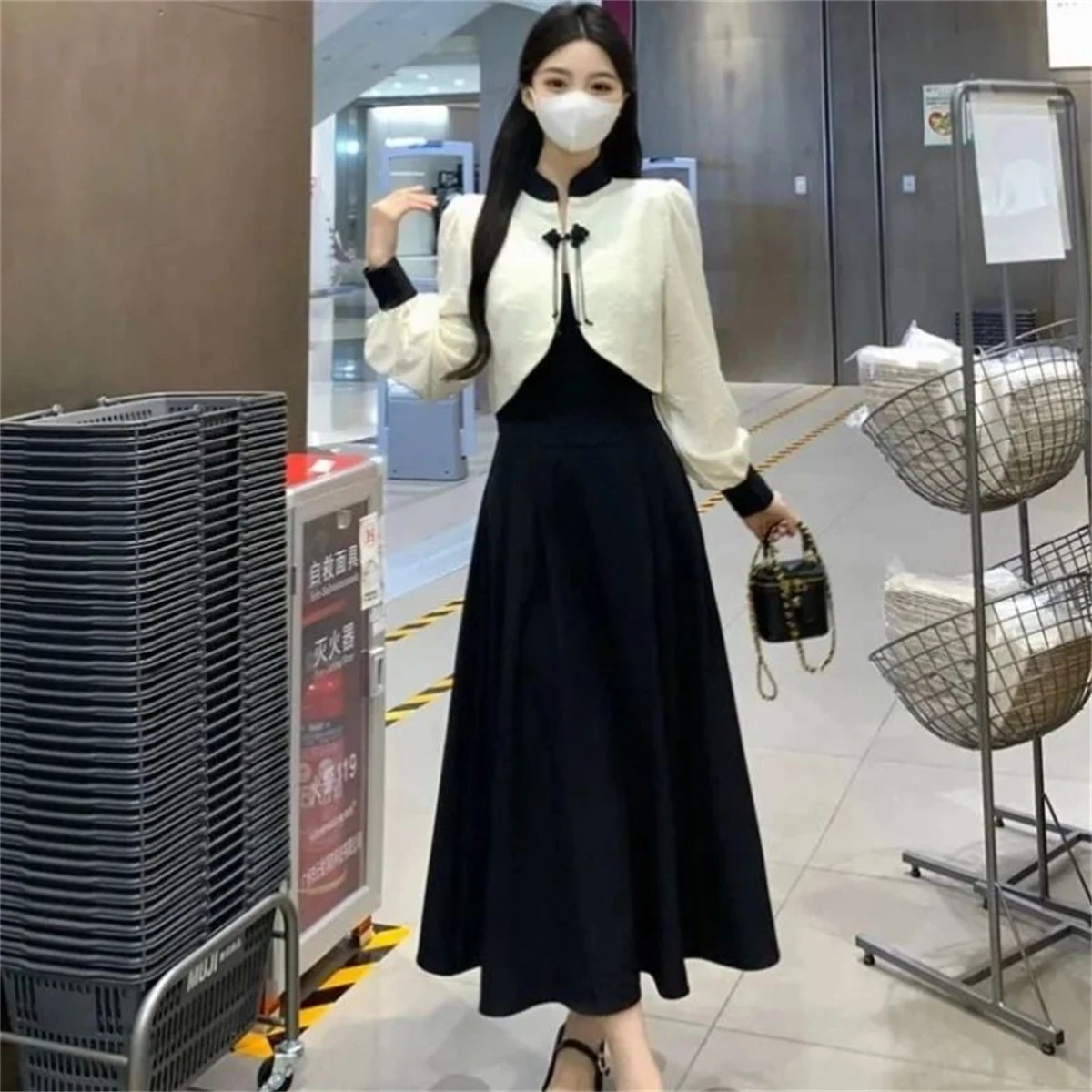 New Spring and Autumn Clothing Coat and dress two-piece set Fashionable and versatile Little Black Skirt Set
New Spring and Autumn Clothing Coat and dress two-piece set Fashionable and versatile Little Black Skirt Set