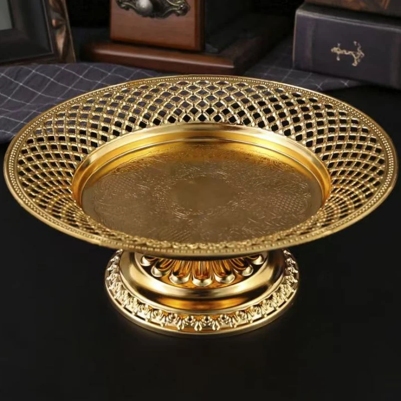 European Fruit Tray,Hollowed-Out Circle Shape Exquisite Golden Cake Plate,Snack Plate Butter Cheese Dish Wedding Decoration
European Fruit Tray,Hollowed-Out Circle Shape Exquisite Golden Cake Plate,Snack Plate Butter Cheese Dish Wedding Decoration