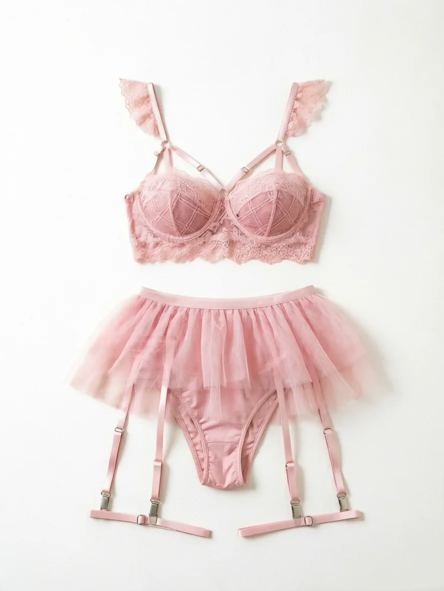 Sexy Lingerie Bra and Panty Set Exotic Costumes Sensual Transparent Erotic Apparel Goth Mesh Outfit Underwear with Garter Belt
Sexy Lingerie Bra and Panty Set Exotic Costumes Sensual Transparent Erotic Apparel Goth Mesh Outfit Underwear with Garter Belt