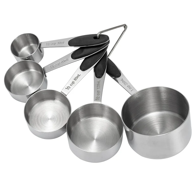 Stainless steel measuring spoon 5-piece baking seasoning measuring spoon, food grade with graduated measuring cup
Stainless steel measuring spoon 5-piece baking seasoning measuring spoon, food grade with graduated measuring cup