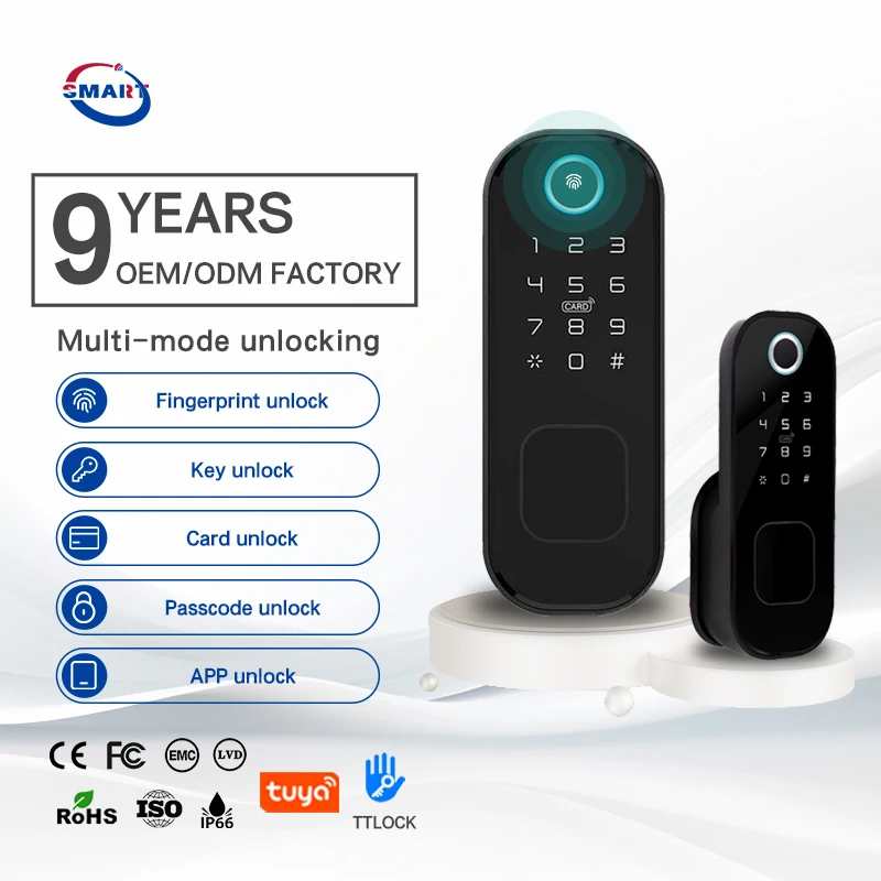 Aluminium Smart Door Lock Fingerprint Electric Outdoor Courtyard Gate Door Lock with Remote Control
Aluminium Smart Door Lock Fingerprint Electric Outdoor Courtyard Gate Door Lock with Remote Control