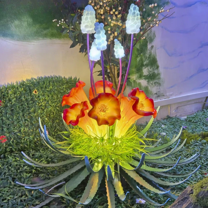 High-tech decorative lighting luminous light flower lighting glass fiber Led plant juicy garden light
High-tech decorative lighting luminous light flower lighting glass fiber Led plant juicy garden light