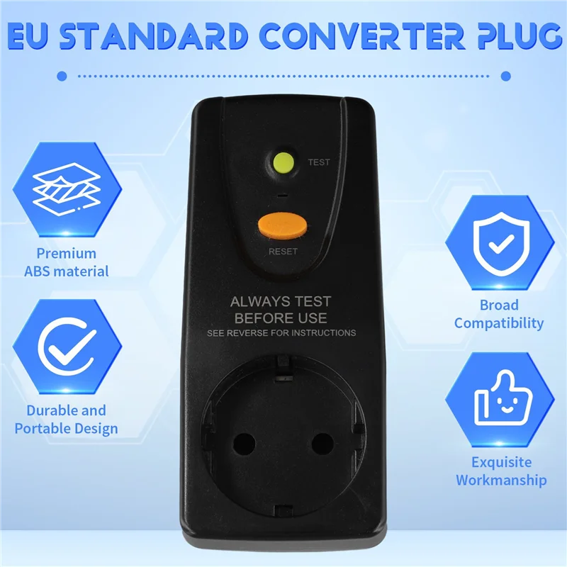 ABUL-4X 16A Gfci Leakage Protection Plug Home Circuit Breaker Cutout Switch Safety Personal Protection Plug Black,EU Plug
ABUL-4X 16A Gfci Leakage Protection Plug Home Circuit Breaker Cutout Switch Safety Personal Protection Plug Black,EU Plug