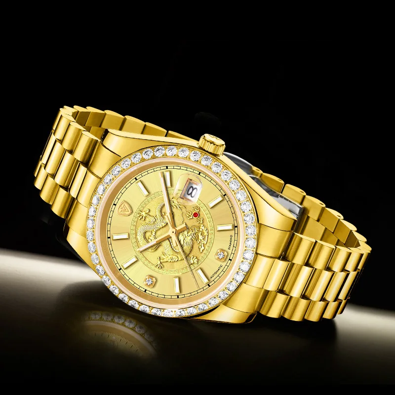 MIGE Men's Watches Mechanical Automatic Watch Waterproof Top Brand Diamond Luxury Luminous Calendar Wristwatch Stainless Steel
MIGE Men's Watches Mechanical Automatic Watch Waterproof Top Brand Diamond Luxury Luminous Calendar Wristwatch Stainless Steel