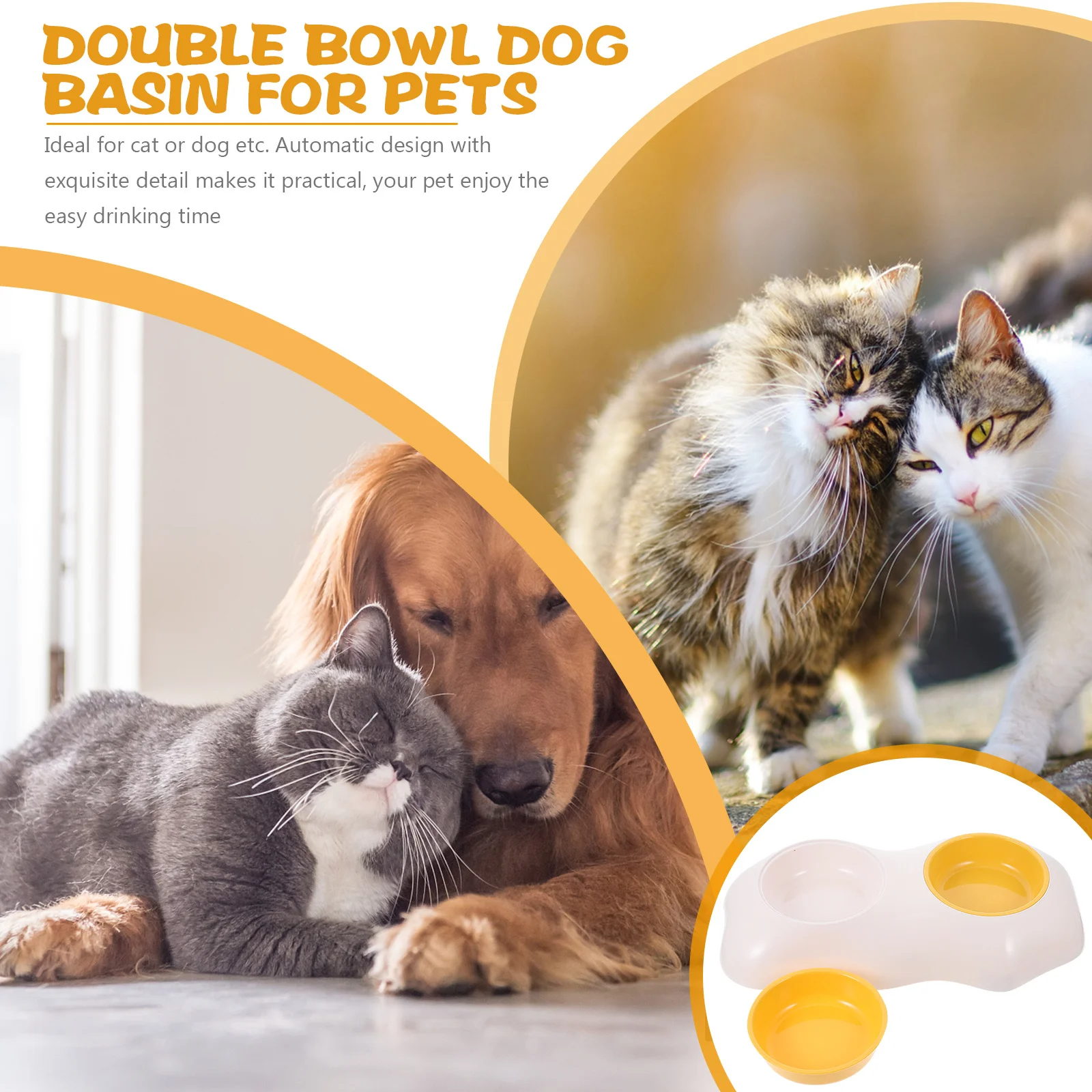 Egg Yolk Shaped Pet Feeder Cat Dog Food Bowl Dual Feeding Station Non-Slip Plastic Pet Food Water Bowl For Cats Dogs
Egg Yolk Shaped Pet Feeder Cat Dog Food Bowl Dual Feeding Station Non-Slip Plastic Pet Food Water Bowl For Cats Dogs
