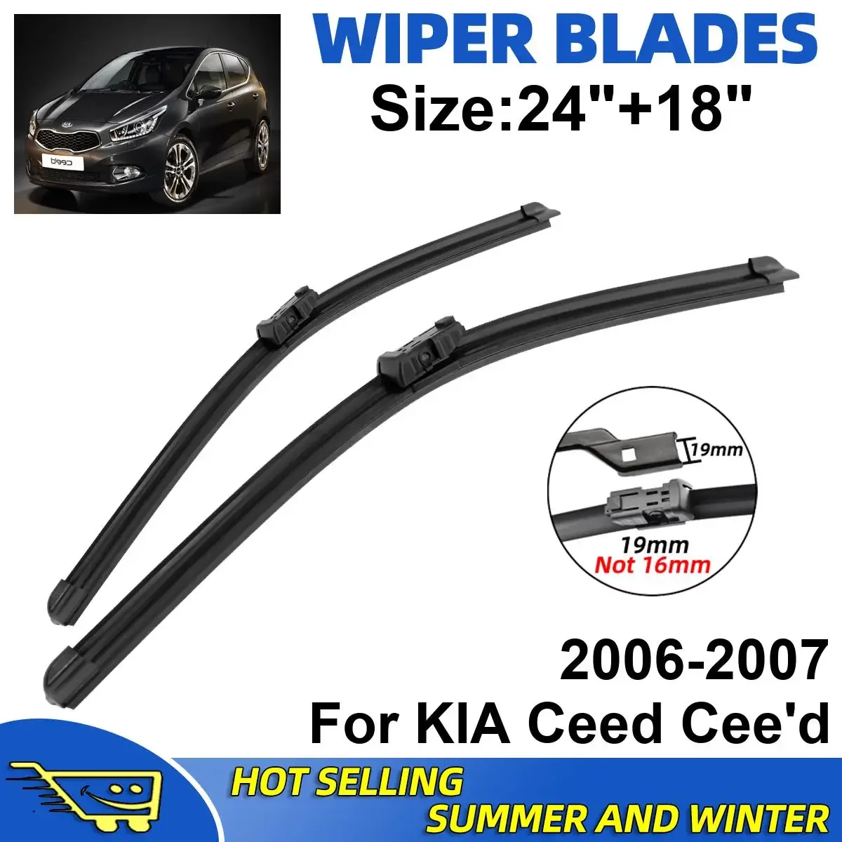 2PCS Wiper Blades Set Kit For KIA Ceed Cee'd 2006-2007 Front Windshield Brushes Windscreen Window Accessories
2PCS Wiper Blades Set Kit For KIA Ceed Cee'd 2006-2007 Front Windshield Brushes Windscreen Window Accessories
