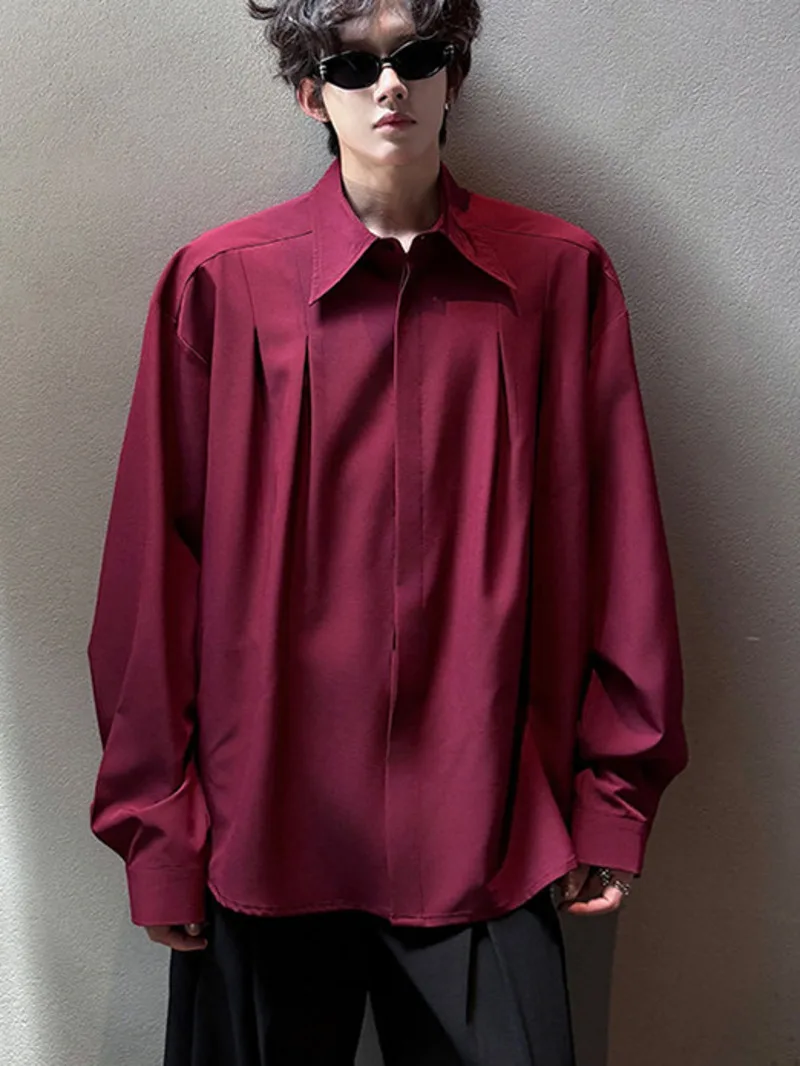 Autumn Men's Shirt Korean Style New Chic Suit Collar Solid Color Single Breasted Male Shirts Casual Long Sleeve Top 9WFWZI
Autumn Men's Shirt Korean Style New Chic Suit Collar Solid Color Single Breasted Male Shirts Casual Long Sleeve Top 9WFWZI
