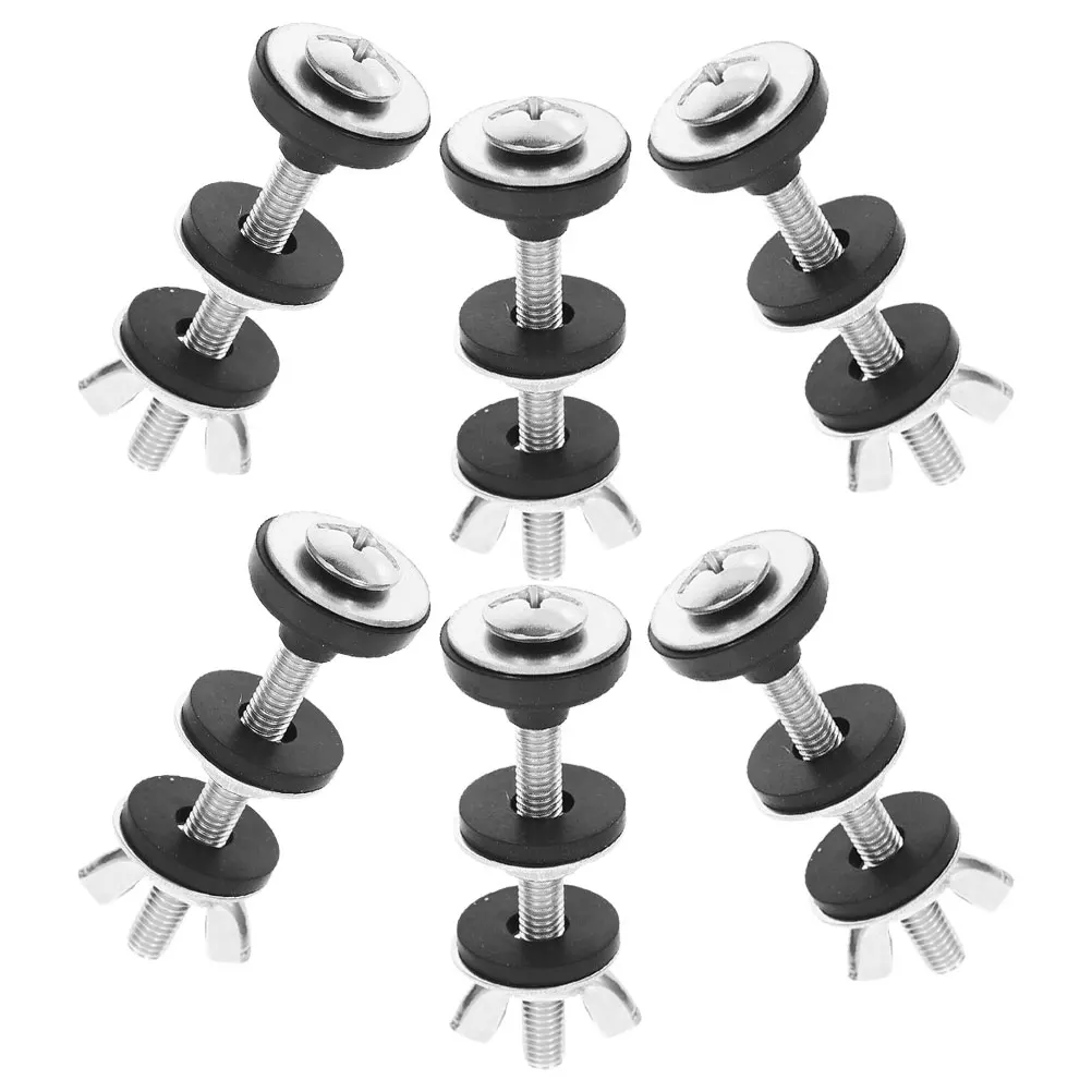 6Pcs Stainless Steel Toilet Tank Screws M6x65mm Heavy Duty Bolts Split Design Easy Install Fixing Kit for Toilet Seat Parts
6Pcs Stainless Steel Toilet Tank Screws M6x65mm Heavy Duty Bolts Split Design Easy Install Fixing Kit for Toilet Seat Parts