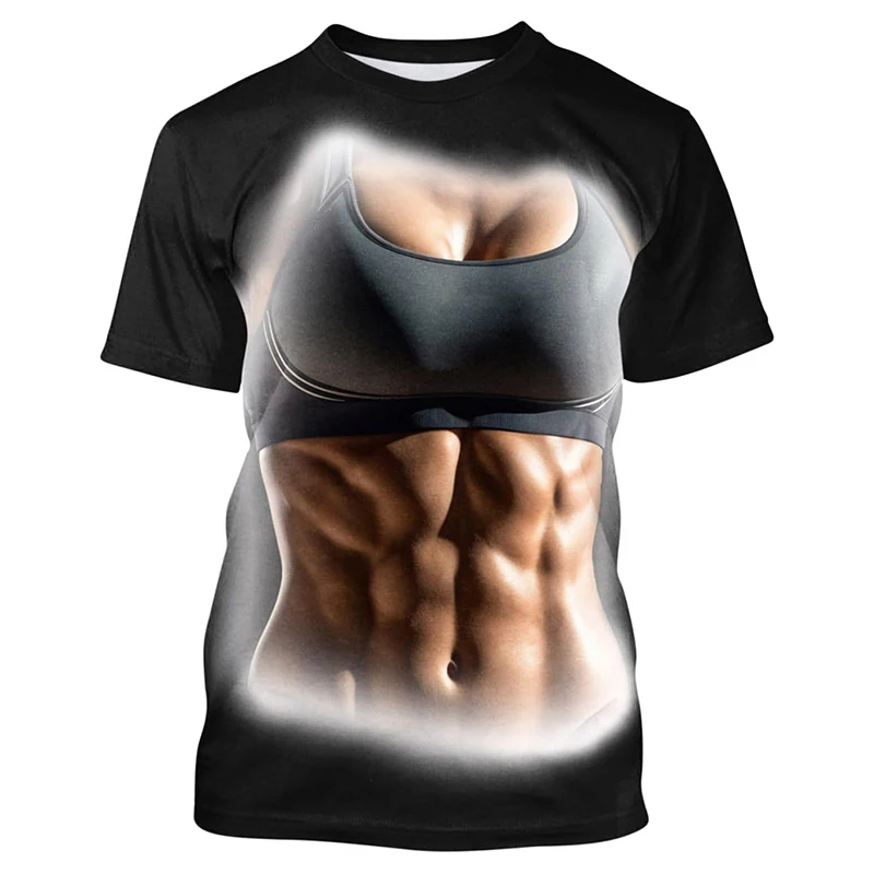Funny Fake Muscle 3D Print T-shirt Men Clothing Streetwear Humour Hip Hop Shorts Sleeve T Shirts Summer Gym Fitness Fun Tees
Funny Fake Muscle 3D Print T-shirt Men Clothing Streetwear Humour Hip Hop Shorts Sleeve T Shirts Summer Gym Fitness Fun Tees