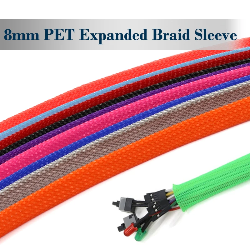 8mm PET Expandable Cable Sleeve Tight Braided High Density Hardness Insulate Line Protect Sleeving Wire Wrap Gland Sheath 1~50M
8mm PET Expandable Cable Sleeve Tight Braided High Density Hardness Insulate Line Protect Sleeving Wire Wrap Gland Sheath 1~50M