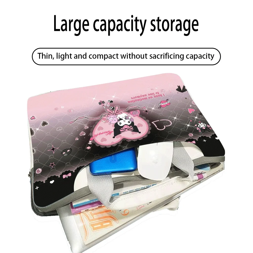 Cute cartoon Hello Kitty kuromi laptop bag shoulder handbag briefcase storage bag suitable for 13 14 15 16 inch Macbook Air Pro
Cute cartoon Hello Kitty kuromi laptop bag shoulder handbag briefcase storage bag suitable for 13 14 15 16 inch Macbook Air Pro