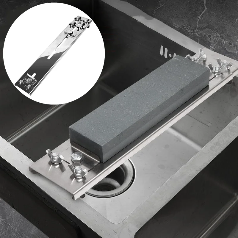 Stainless Steel Anti-Slip Sharpener Tool Adjustable Grindstone Holder Non-Slip for 12.6-18.11 In Sink Household Kitchen Supplies
Stainless Steel Anti-Slip Sharpener Tool Adjustable Grindstone Holder Non-Slip for 12.6-18.11 In Sink Household Kitchen Supplies