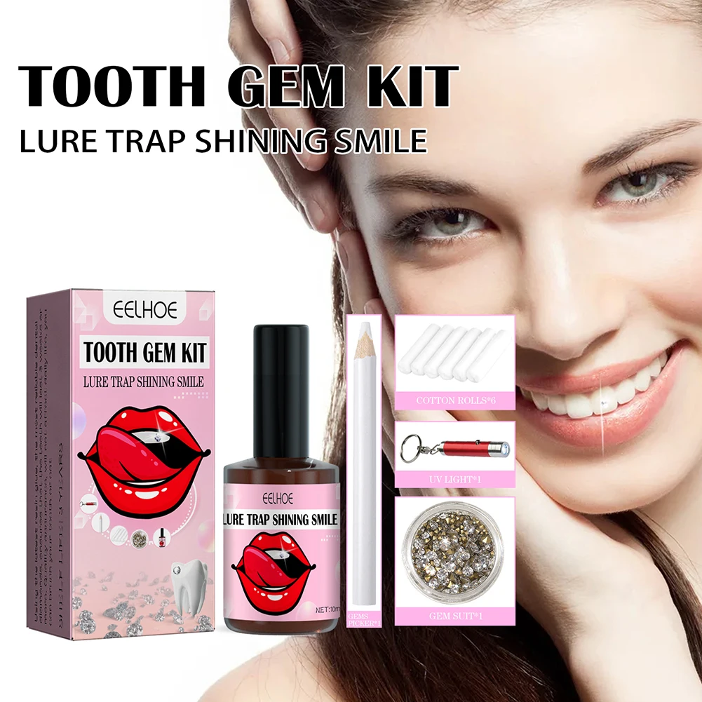 DIY Teeth Ornament with Curing Light Glue Professional Dental Adhesive Gem Crystals Ornaments Easy To Remove Unisex Dental Decor
DIY Teeth Ornament with Curing Light Glue Professional Dental Adhesive Gem Crystals Ornaments Easy To Remove Unisex Dental Decor