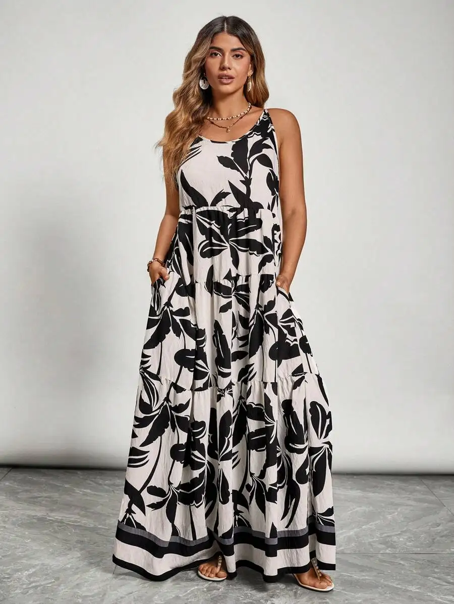 Черно-белое платье макси с цветочным принтом и карманами, свободного кроя, летнее повседневное платье
Черно-белое платье макси с цветочным принтом и карманами, свободного кроя, летнее повседневное платье