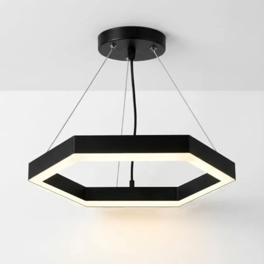 24 inch LED Hexagon Pendant Light Fixtures Black 48W Surface Mount Lighting LED Chandelier for Entryway Hallway Home Office Sta
24 inch LED Hexagon Pendant Light Fixtures Black 48W Surface Mount Lighting LED Chandelier for Entryway Hallway Home Office Sta