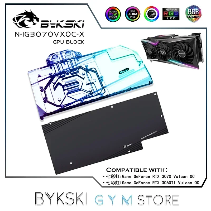 Bykski Graphics Card GPU Water Block For Colorful iGame RTX 3070 Vulcan OC Liquild Cooler + Backplate,12V/5V SYNC,N-IG3070VXOC-X
Bykski Graphics Card GPU Water Block For Colorful iGame RTX 3070 Vulcan OC Liquild Cooler + Backplate,12V/5V SYNC,N-IG3070VXOC-X