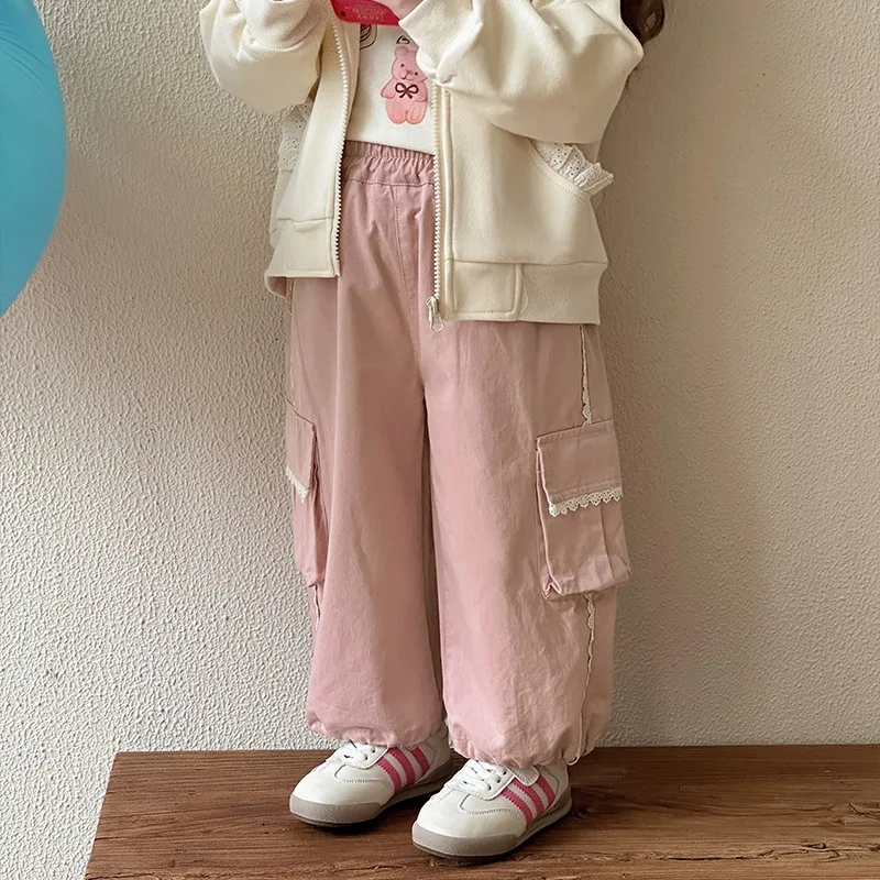 Spring Children Girl Straight Pants Cotton Lace Hem Side Pocket Infant Baby Girls Bottoms Loose Elastic Waist Toddler Girl Pants
Spring Children Girl Straight Pants Cotton Lace Hem Side Pocket Infant Baby Girls Bottoms Loose Elastic Waist Toddler Girl Pants