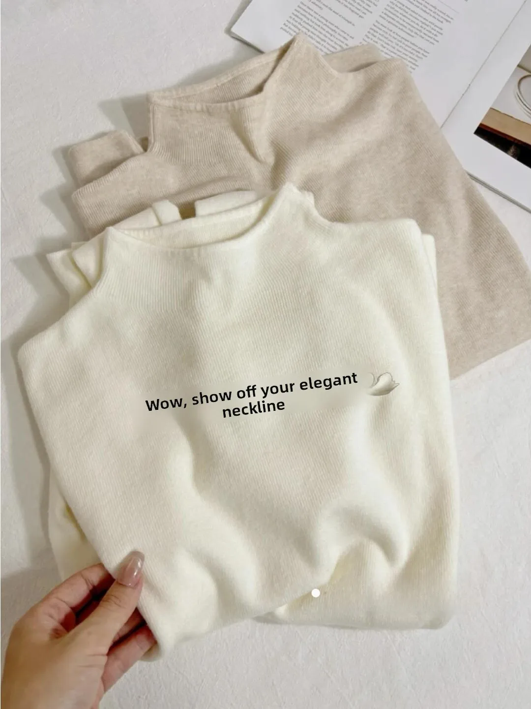 Oversized Knitted Base Layer irt Women's Winter Cotton Inner Wear f High Collar Sweater White Enhancing Top
Oversized Knitted Base Layer irt Women's Winter Cotton Inner Wear f High Collar Sweater White Enhancing Top