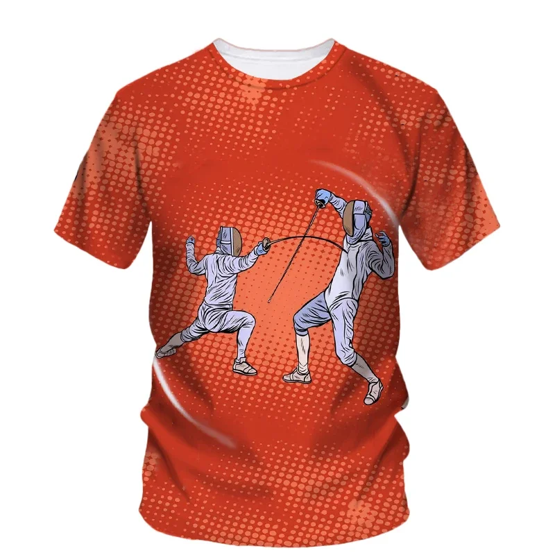 Fencing Sports Summer Men's Competitive Competition Quick Dry T-Shirt Short Sleeve Fashion Loose Comfortable Casual Quality Top
Fencing Sports Summer Men's Competitive Competition Quick Dry T-Shirt Short Sleeve Fashion Loose Comfortable Casual Quality Top