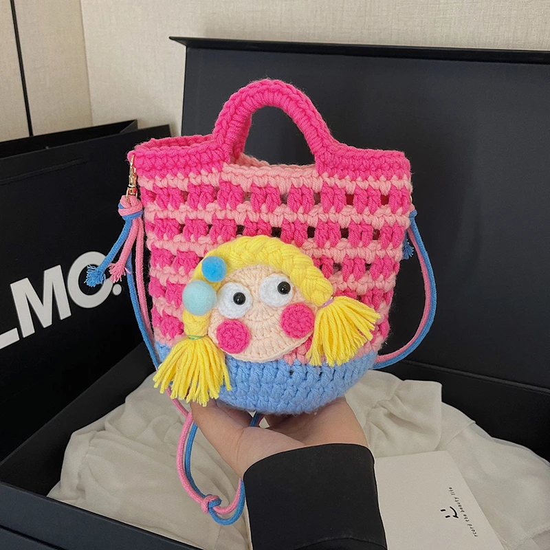 Summer Beach Bag For Women Mesh Rope Knitted Bucket Shoulder Bags Cute Girls Crochet Handbag Versaile Mini Crossbody Phone Purse
Summer Beach Bag For Women Mesh Rope Knitted Bucket Shoulder Bags Cute Girls Crochet Handbag Versaile Mini Crossbody Phone Purse