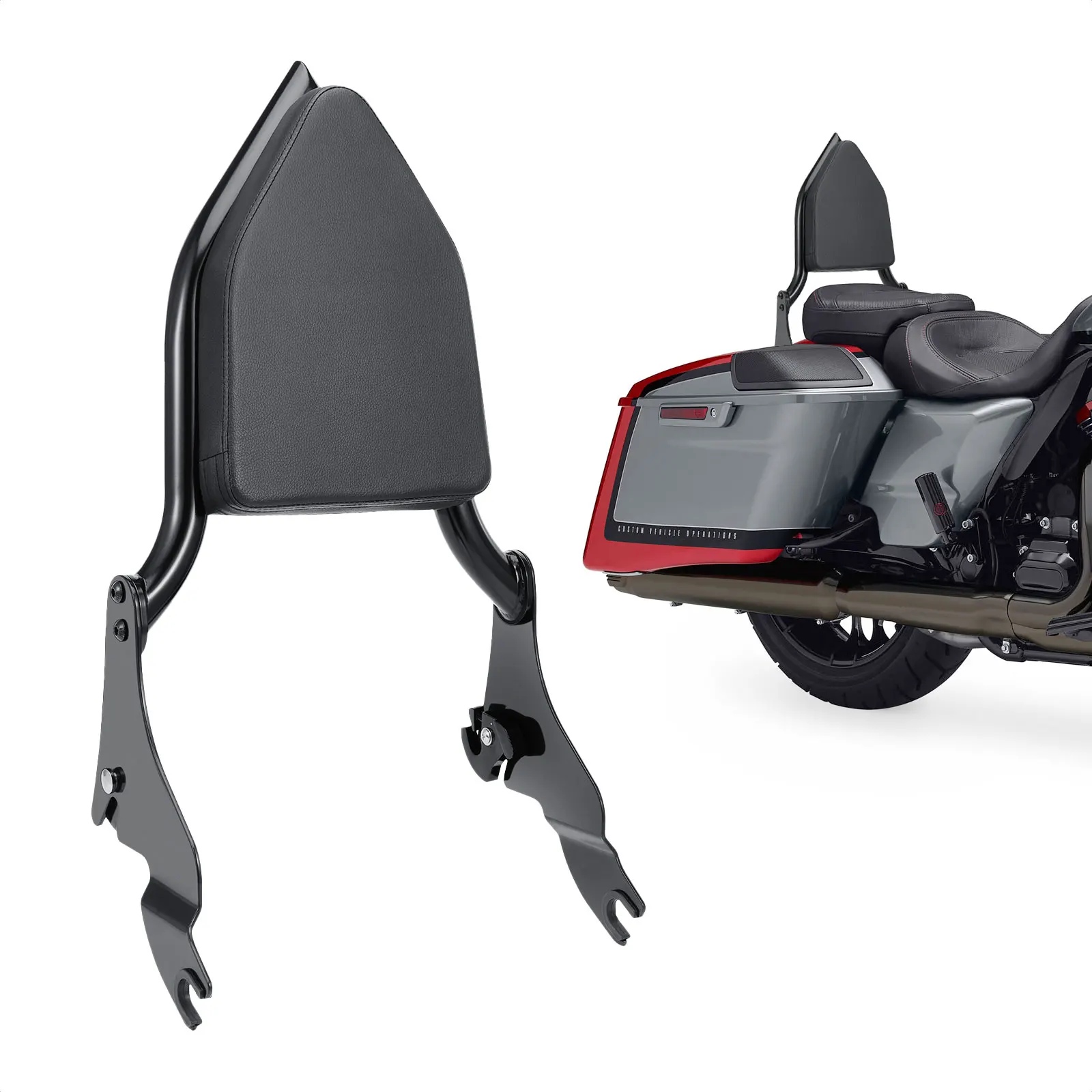 Motorcycle Black Passenger Backrest Sissy Bar for Harley Touring 2009-2023 CVO Road Glide/ Road King/ Street Glide Electra Glide
Motorcycle Black Passenger Backrest Sissy Bar for Harley Touring 2009-2023 CVO Road Glide/ Road King/ Street Glide Electra Glide