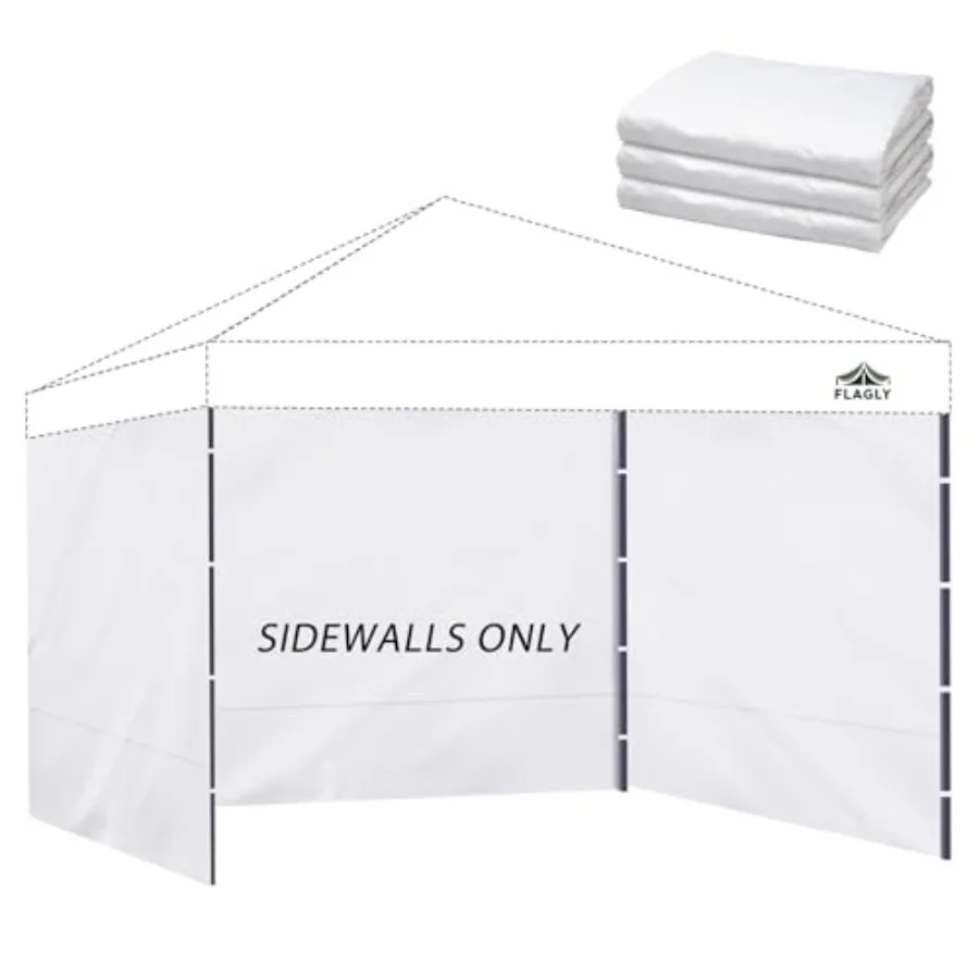 Instant Canopy Sidewalls for 10x10 Pop Up Canopy Tent 300D Waterproof Material for Outdoor Events Vendor Booths and Privacy Sid
Instant Canopy Sidewalls for 10x10 Pop Up Canopy Tent 300D Waterproof Material for Outdoor Events Vendor Booths and Privacy Sid