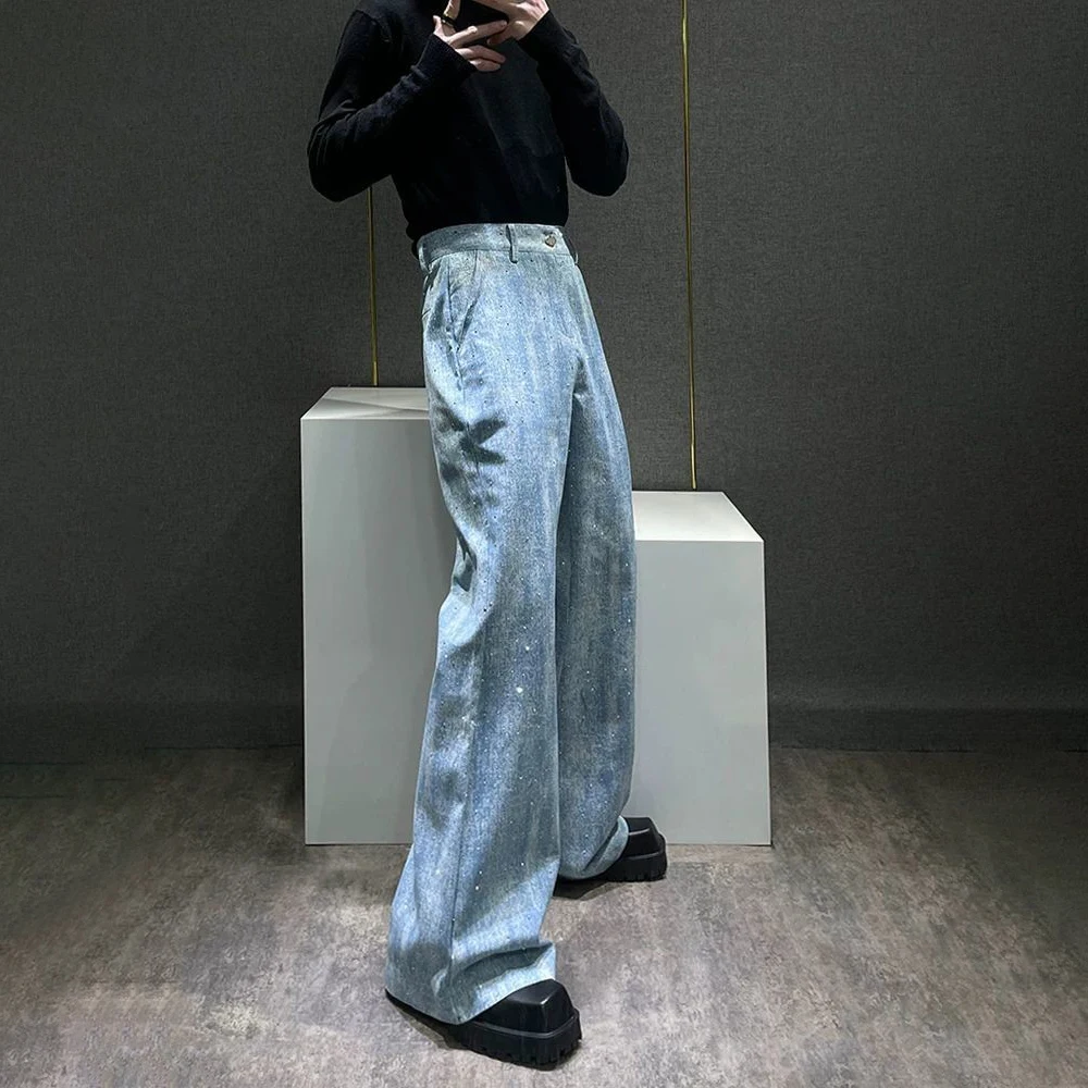 Mens Jeans Hot Diamond Shiny Party Trousers Streetwear Fashion Niche Personality Casual Straight Pants Men'S Clothing 2025 New
Mens Jeans Hot Diamond Shiny Party Trousers Streetwear Fashion Niche Personality Casual Straight Pants Men'S Clothing 2025 New