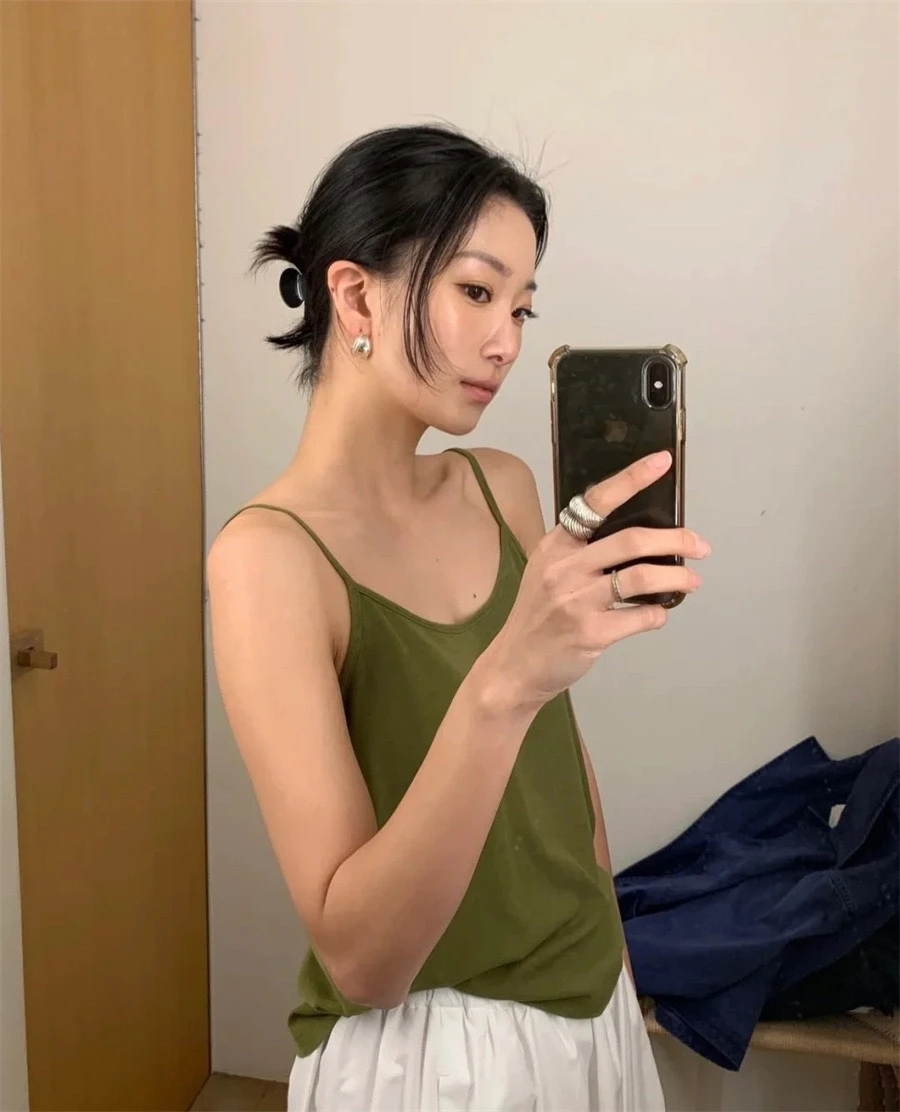 PREON Summer New Casual Versatile Commute Strap Vest Monoha Bal Slim Fit ort Length Thin Cotton Color Women's Vest
PREON Summer New Casual Versatile Commute Strap Vest Monoha Bal Slim Fit ort Length Thin Cotton Color Women's Vest