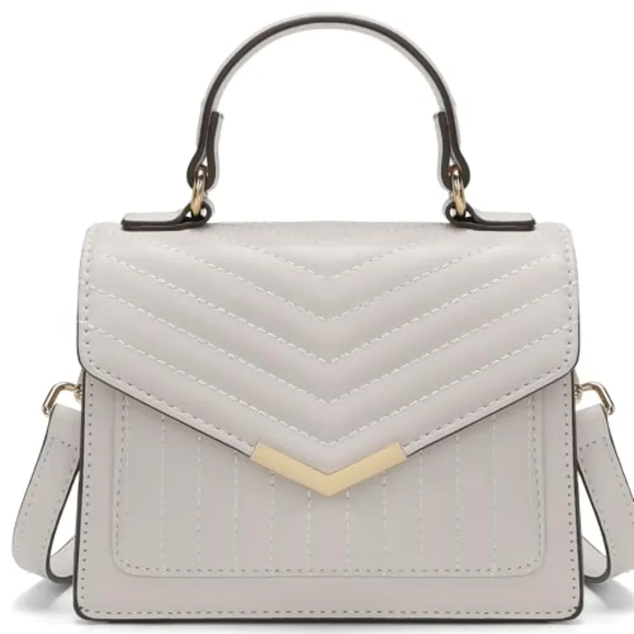 Quilted Top Handle Handbag for Women Vegan Leather Crossbody Bags Small Flap Shoulder Purse with Adjustable Strap
Quilted Top Handle Handbag for Women Vegan Leather Crossbody Bags Small Flap Shoulder Purse with Adjustable Strap