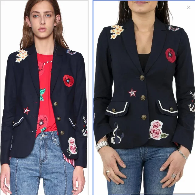 Foreign trade original single Spanish fashion elastic print embroidered cloth suit jacket
Foreign trade original single Spanish fashion elastic print embroidered cloth suit jacket