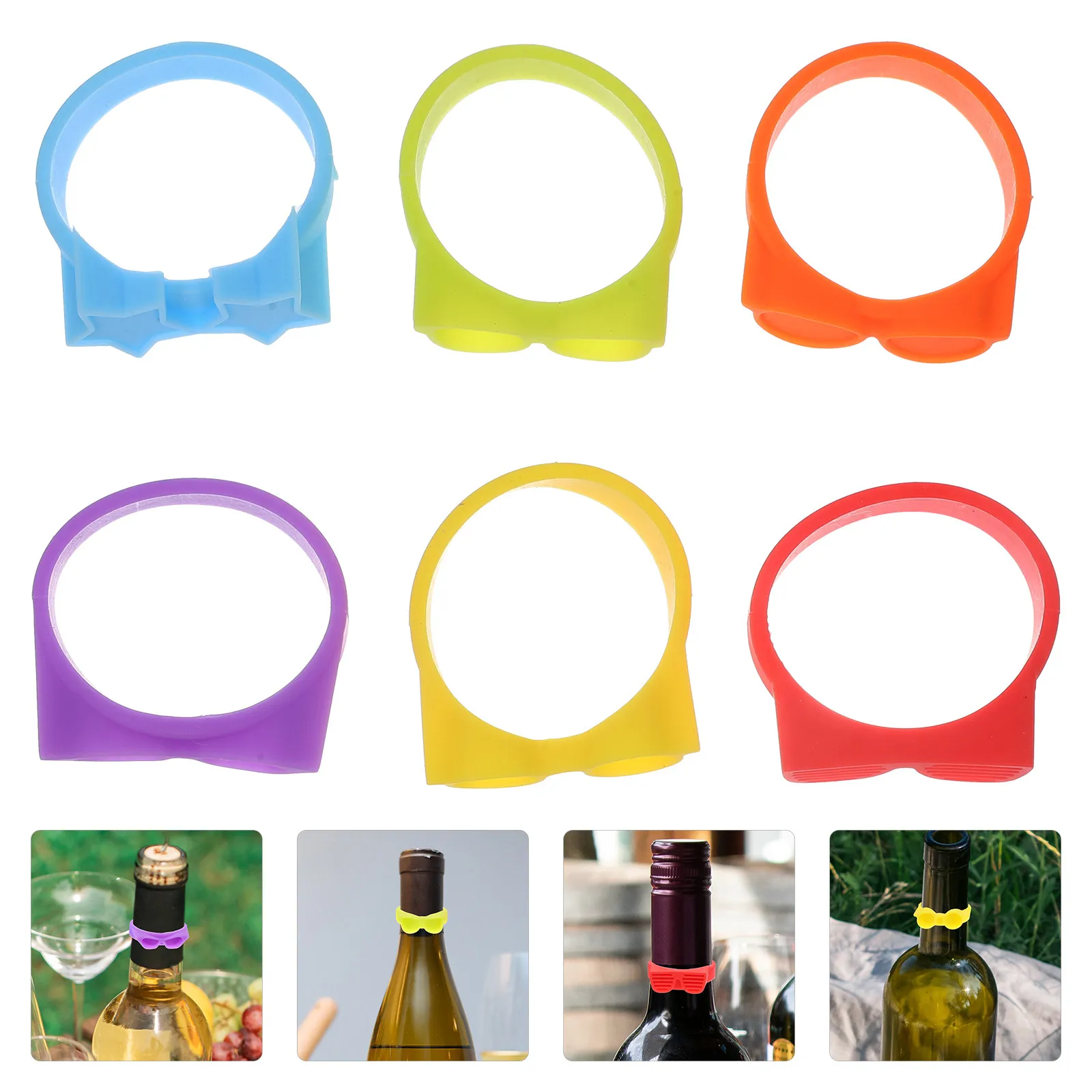 6Pcs Silicone Wine Bottle Markers Reusable Drink Glass Identifiers Party Bottle Charms Tags Glass Marker Silicone
6Pcs Silicone Wine Bottle Markers Reusable Drink Glass Identifiers Party Bottle Charms Tags Glass Marker Silicone