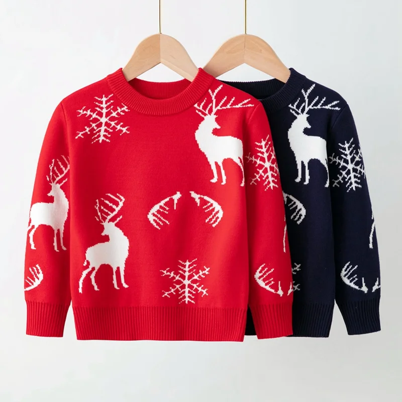 Autumn Winter Christmas Elk Kids Baby Boys Girls Long Sleeve Cartoon Sweaters Kids Baby Boy Girl Knit Newborn Children Sweaters
Autumn Winter Christmas Elk Kids Baby Boys Girls Long Sleeve Cartoon Sweaters Kids Baby Boy Girl Knit Newborn Children Sweaters