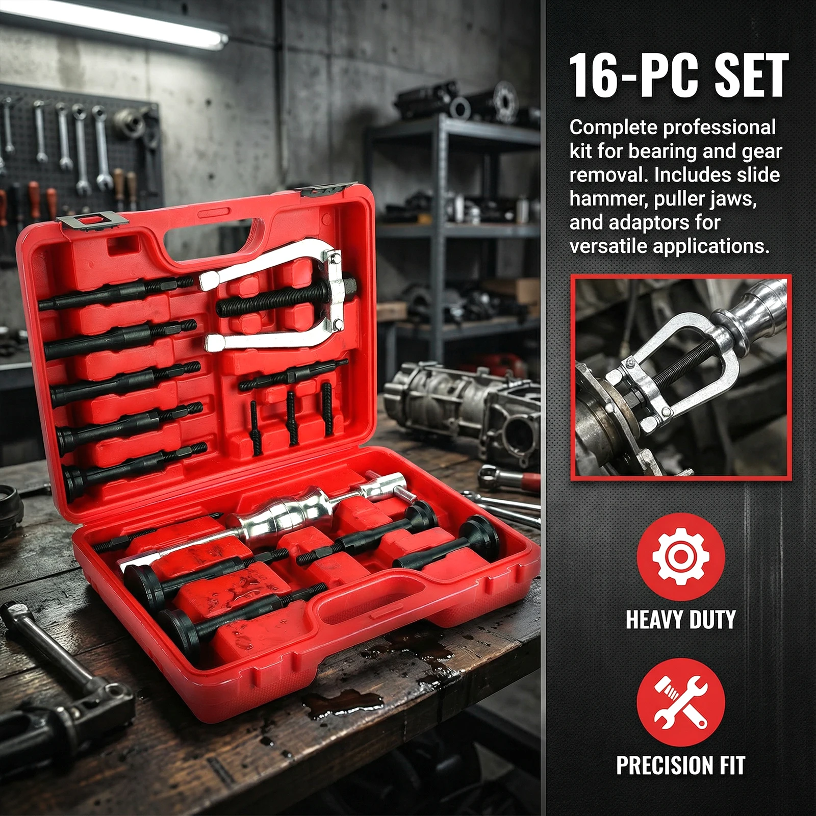 Набор экстракторов для снятия отверстий, 16 шт., с комплектом экстрактора для глухих подшипников в корпусе и съемника уплотнений
Набор экстракторов для снятия отверстий, 16 шт., с комплектом экстрактора для глухих подшипников в корпусе и съемника уплотнений