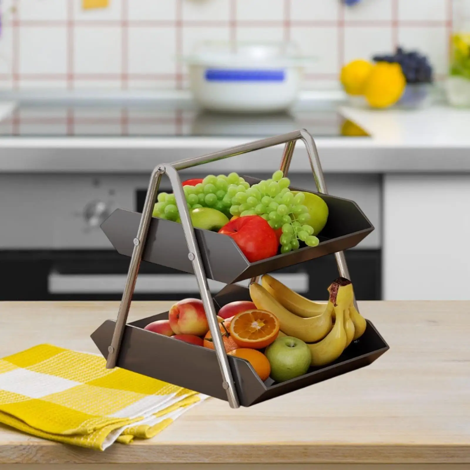 Fruit Vegetable Storage Basket 2 Tier Multipurpose Bread Basket Serving Basket for Hotel Dining Room Farmhouse Apartment Kitchen
Fruit Vegetable Storage Basket 2 Tier Multipurpose Bread Basket Serving Basket for Hotel Dining Room Farmhouse Apartment Kitchen