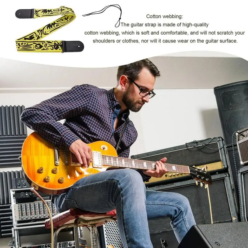 Guitar Strap Soft Cotton Strap Leather Ends Vintage Woven Embroidered Adjustable With Locks For Kids Guitarists
Guitar Strap Soft Cotton Strap Leather Ends Vintage Woven Embroidered Adjustable With Locks For Kids Guitarists