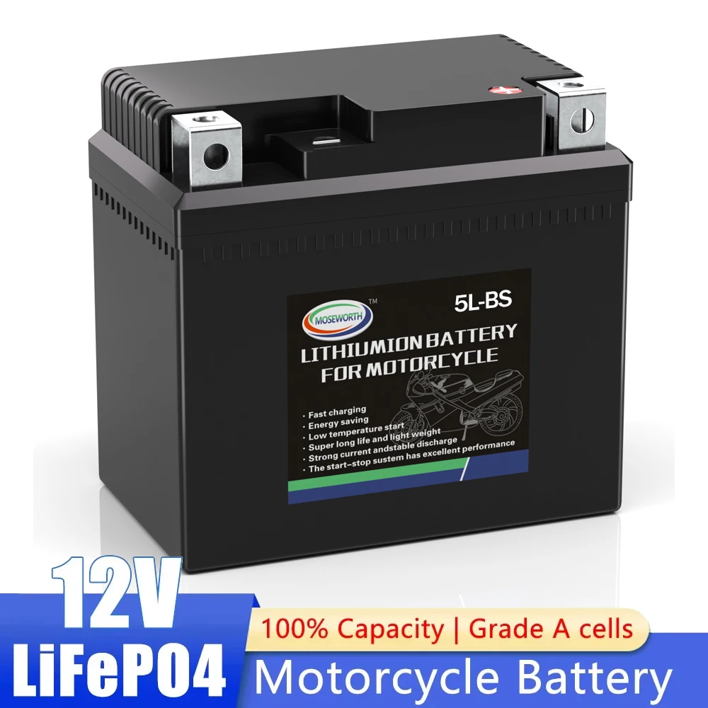 5L-BS 12V 3Ah CCA 180A LiFePO4 Motorcycle Battery Jump Starter Lithium Iron Phosphate Battery with BMS for Scooter Motorbike ATV
5L-BS 12V 3Ah CCA 180A LiFePO4 Motorcycle Battery Jump Starter Lithium Iron Phosphate Battery with BMS for Scooter Motorbike ATV